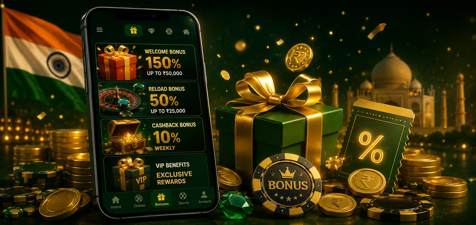 Mobile casino bonuses and promotions for players in India
