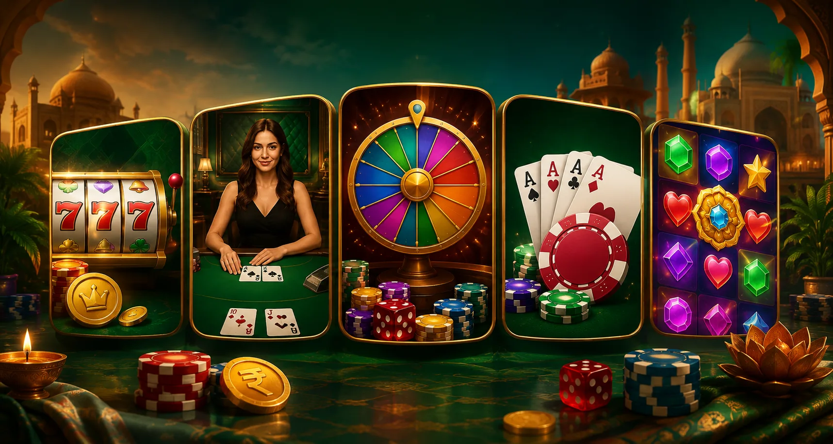 Popular online casino game types available in India