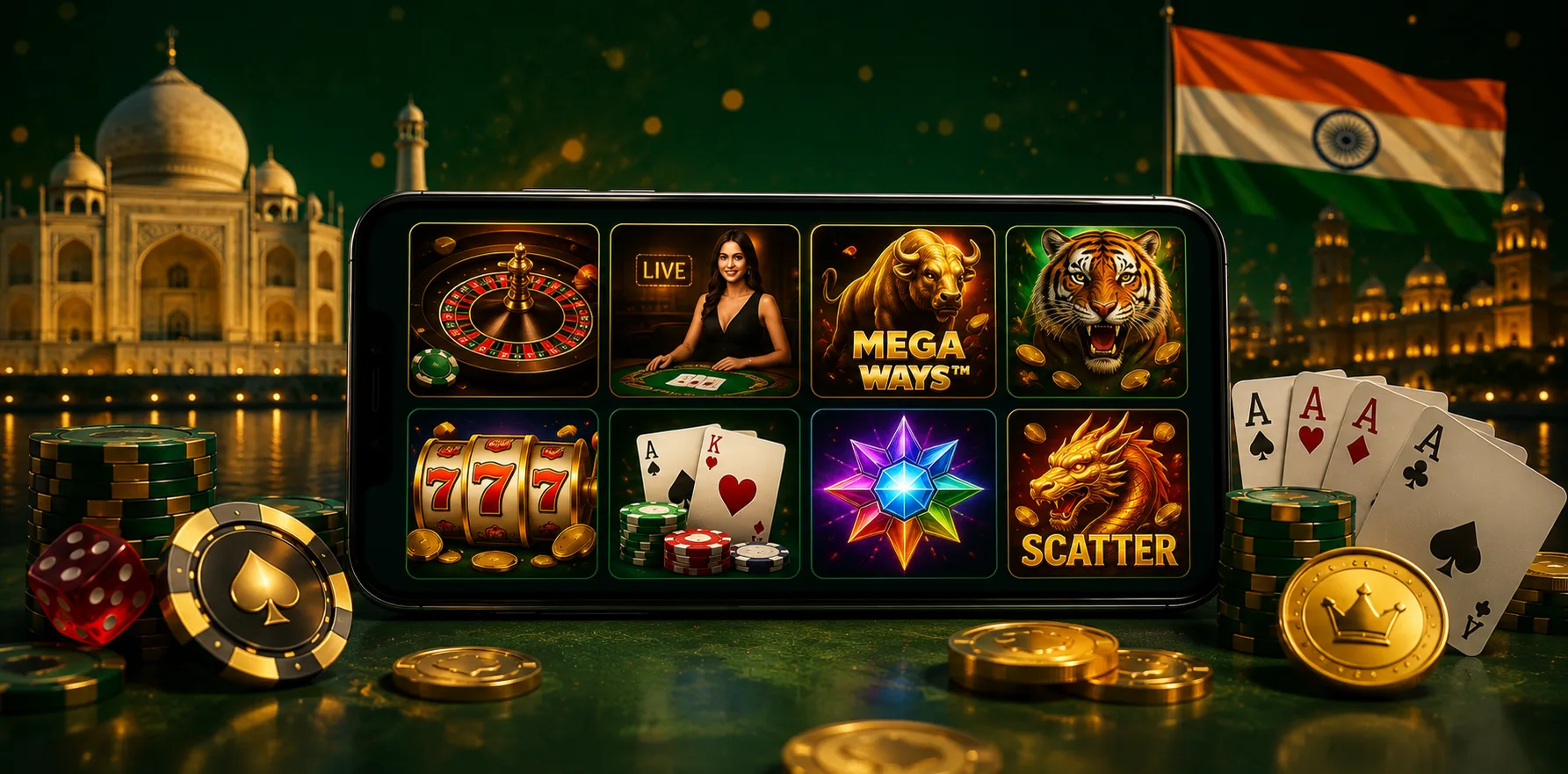 Mobile casino gameplay on a smartphone