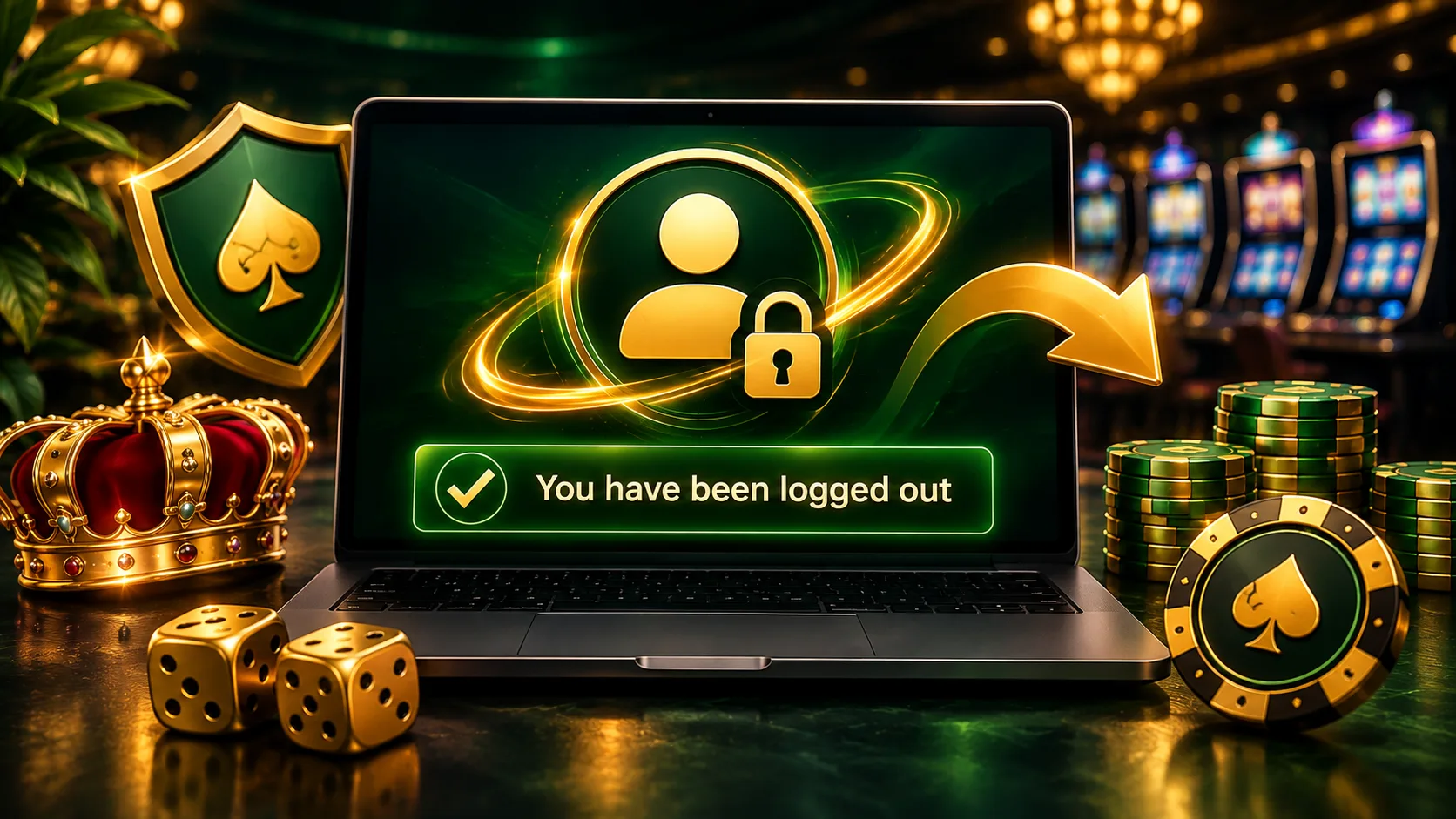 Casino Guru अकाउंट से लॉग आउट करने का विकल्प